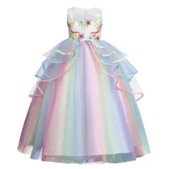 Robe Princesse Licorne Fille 7 Robe Princesse Licorne Fille -Promos Parurelle Boutique Costume princesse licorne 1