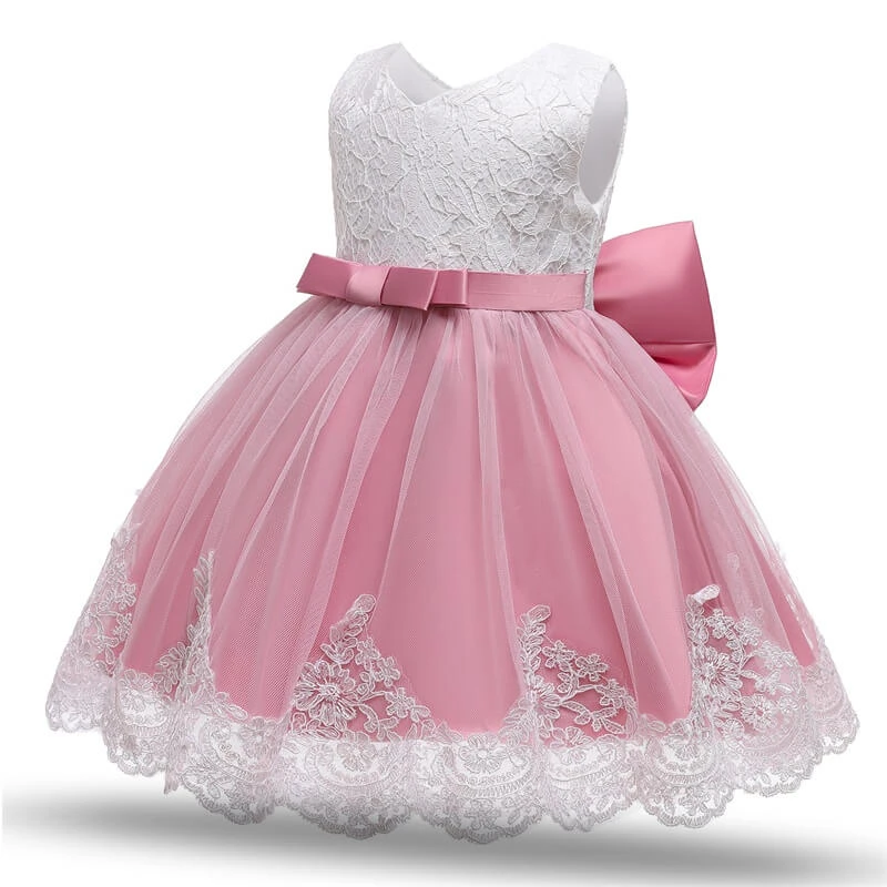 Robe Baptême Dentelle Bébé Fille 2 Robe Baptême Dentelle Bébé Fille – Image 2
