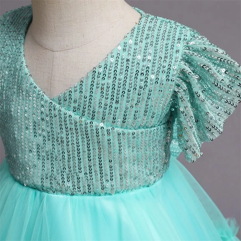 Robe Cérémonie Bébé Vert 2 Robe Cérémonie Bébé Vert – Image 2