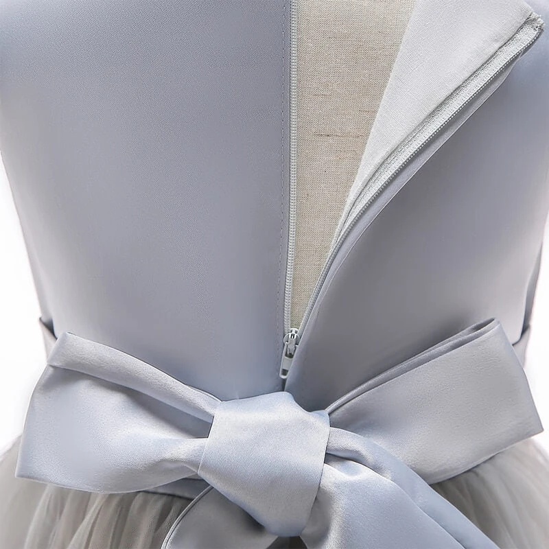 Robe Cérémonie Fille Grise 5 Robe Cérémonie Fille Grise – Image 5