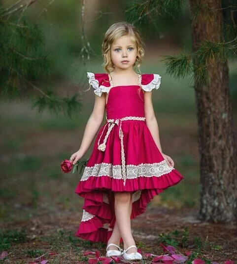 Robe De Cérémonie Fille Rouge Et Blanche 3 Robe De Cérémonie Fille Rouge Et Blanche – Image 3