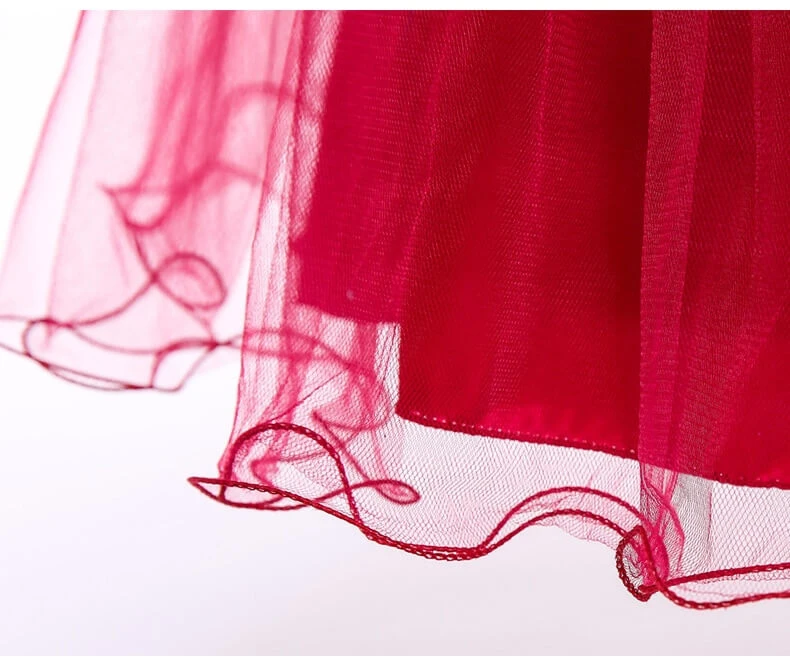 Robe De Princesse Petite Fille Rouge 4 Robe De Princesse Petite Fille Rouge – Image 4