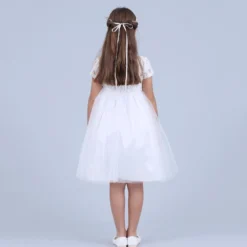Robe Blanche Communion 5 Robe Blanche Communion -Promos Parurelle Boutique Iiniim robe de bal pour filles tenue de princesse blanche ajour e en forme de c 1