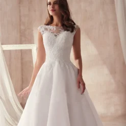 Robe De Mariée Princesse Dos Nu 7 Robe De Mariée Princesse Dos Nu -Promos Parurelle Boutique Robe de mari e en Organza sans manches ligne a Style Simple robe de mari e 4 1