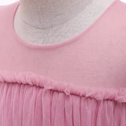 Robe Cérémonie Fille Tulle Rose 10 Robe Cérémonie Fille Tulle Rose -Promos Parurelle Boutique Robe longue de demoiselle d honneur pour enfants tenue de bal en dentelle motif floral robe 1 1