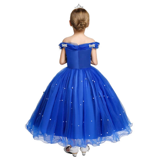 Robe Princesse Fille Bleu Roi 2 Robe Princesse Fille Bleu Roi – Image 2