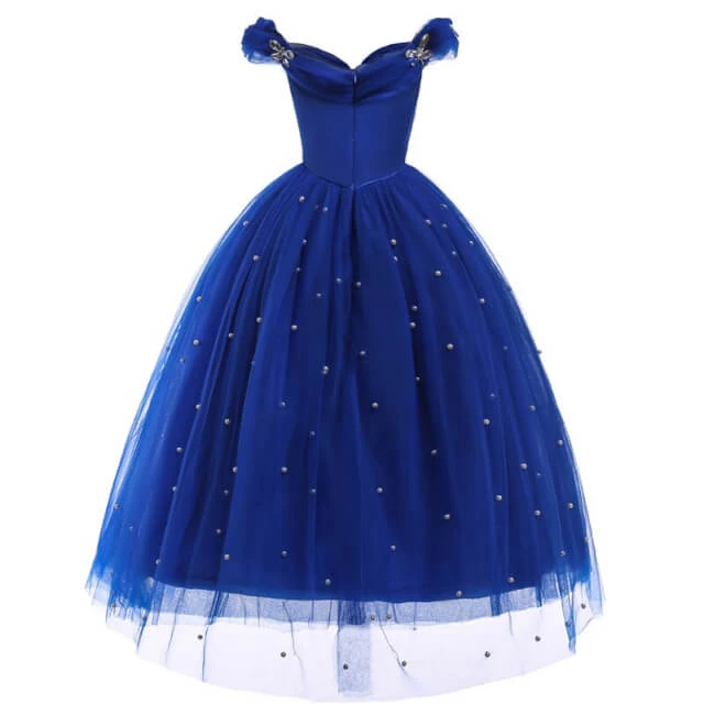 Robe Princesse Fille Bleu Roi 4 Robe Princesse Fille Bleu Roi – Image 4