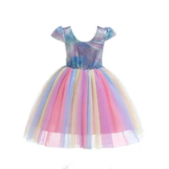 Robe Petite Fille Arc En Ciel -Promos Parurelle Boutique deguisement arc en ciel