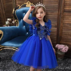 Robe Princesse Bleu Foncé -Promos Parurelle Boutique deguisement bleu fonce