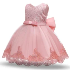 Robe Baptême Bébé Fille Rose 9 Robe Baptême Bébé Fille Rose -Promos Parurelle Boutique robe bapteme bebe fille rose 1