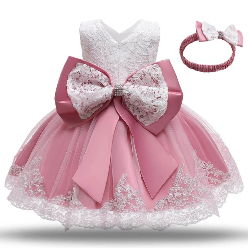 Robe Baptême Dentelle Bébé Fille 3 Robe Baptême Dentelle Bébé Fille – Image 3