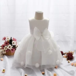 Robe Bébé Cérémonie Blanche