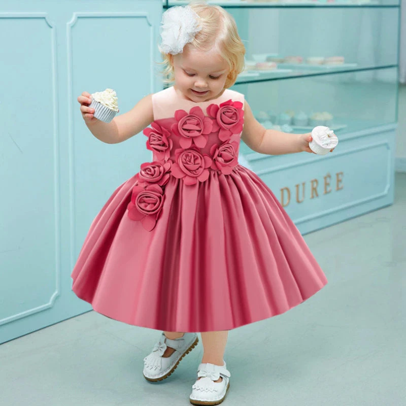 Robe Bébé Cérémonie Rose 1 Robe Bébé Cérémonie Rose
