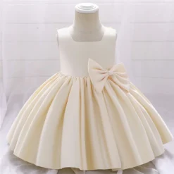 Robe Bébé Mariage Beige