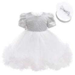 Robe Bébé Tulle Blanc