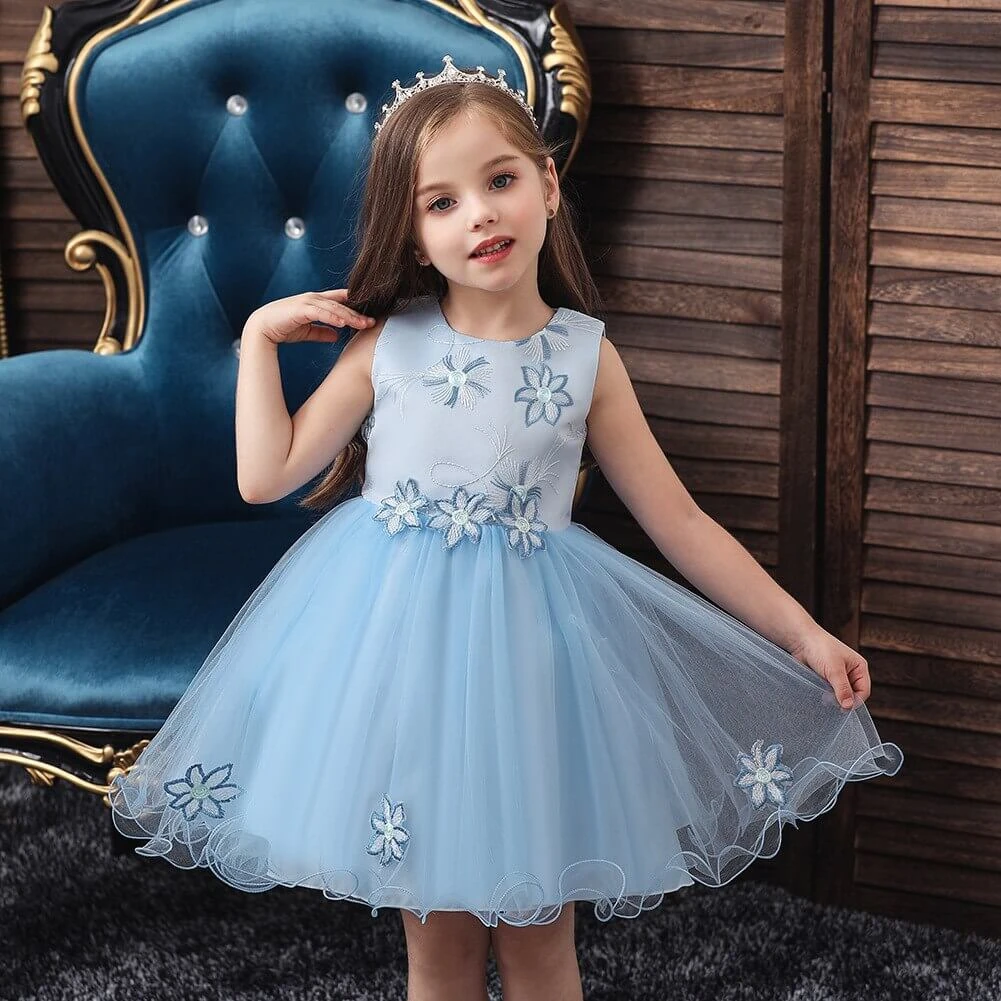 Robe Bleu Princesse Tulle 5 Robe Bleu Princesse Tulle – Image 5
