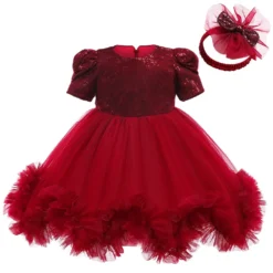 Robe Cérémonie Bébé Rouge