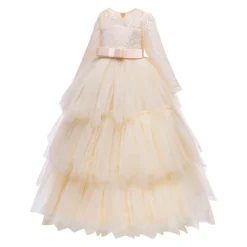 Robe Princesse Champagne -Promos Parurelle Boutique robe champagne fille