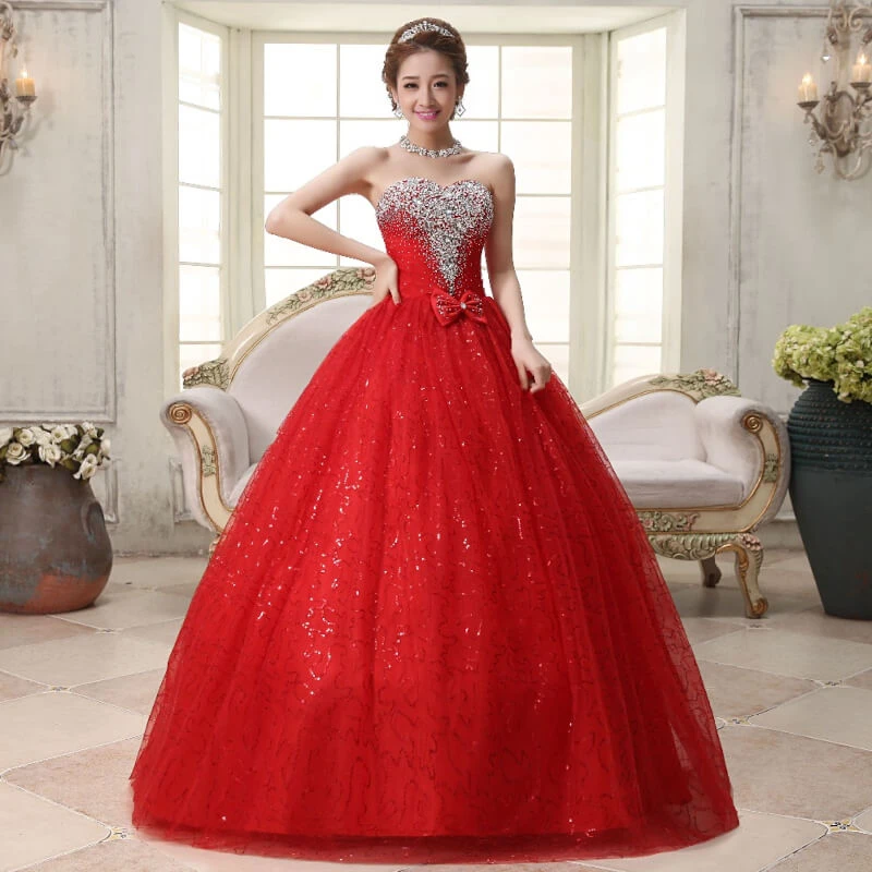 Robe De Mariée Princesse Paillette Rouge 1 Robe De Mariée Princesse Paillette Rouge