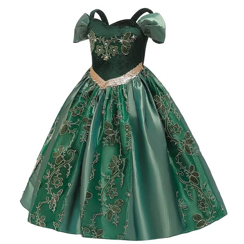 Robe De Princesse Verte Émeraude 3 Robe De Princesse Verte Émeraude – Image 3