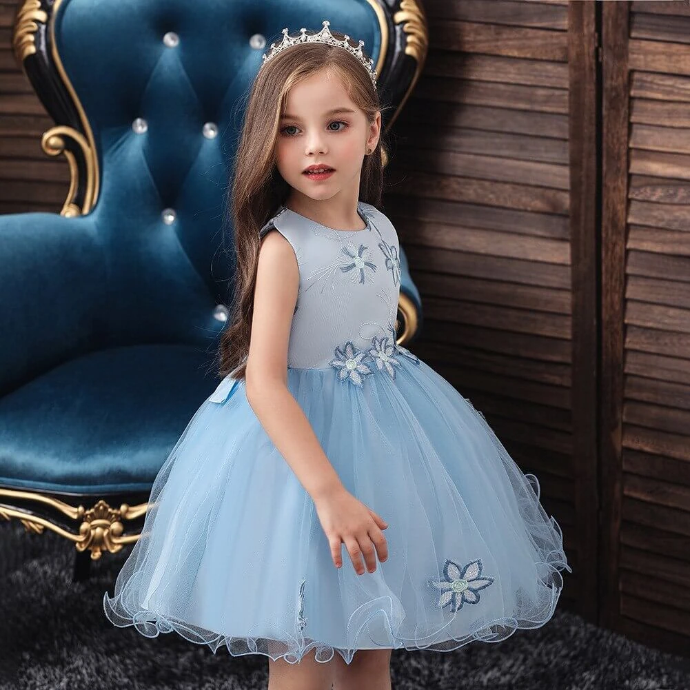 Robe Bleu Princesse Tulle 3 Robe Bleu Princesse Tulle – Image 3