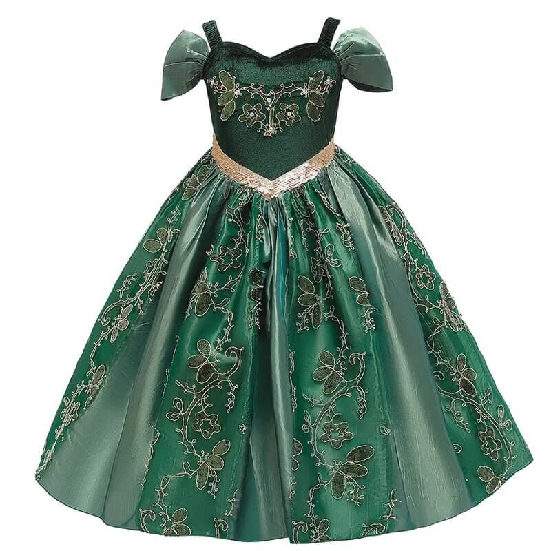 Robe De Princesse Verte Émeraude 2 Robe De Princesse Verte Émeraude – Image 2