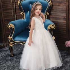 Robe De Princesse Petite Fille Cérémonie -Promos Parurelle Boutique robe enfant cremonie princesse