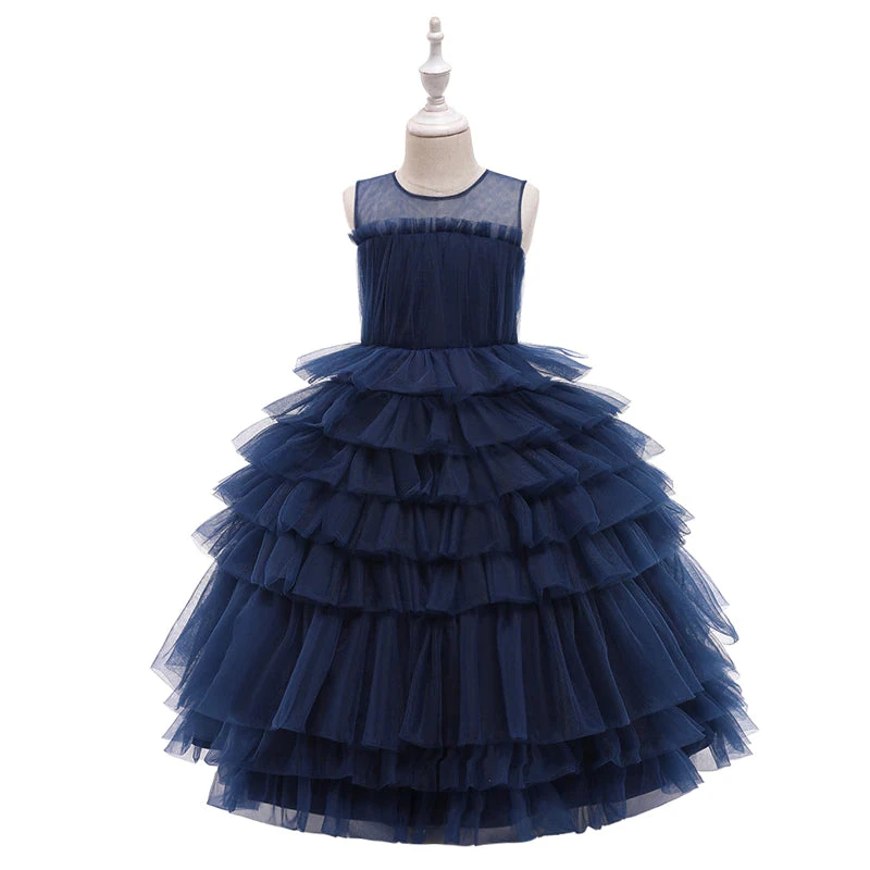 Robe Cérémonie Fille Bleu Nuit 2 Robe Cérémonie Fille Bleu Nuit – Image 2