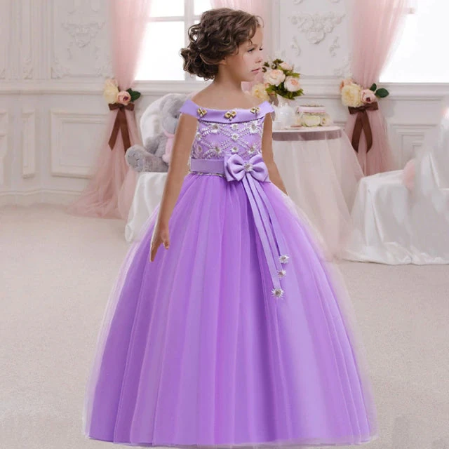 Robe Fille D'Honneur Violette 1 Robe Fille D'Honneur Violette