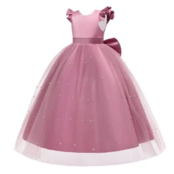 Robe Fille Mariage Rose Poudré 7 Robe Fille Mariage Rose Poudré -Promos Parurelle Boutique robe mariage enfant rose poudre