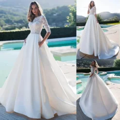 Robe De Mariée Princesse Avec Manches En Dentelle 7 Robe De Mariée Princesse Avec Manches En Dentelle -Promos Parurelle Boutique robe mariage princesse manche dentelle