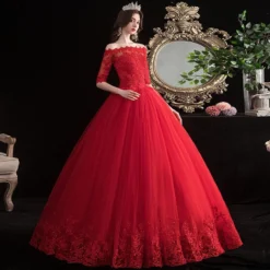 Robe De Mariée Princesse Rouge -Promos Parurelle Boutique robe mariage rouge princesse