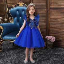Robe Princesse Bleu Foncé -Promos Parurelle Boutique robe princesse bleu fonce