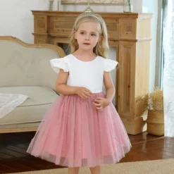 Robe Princesse Demoiselle D’honneur Petite Fille