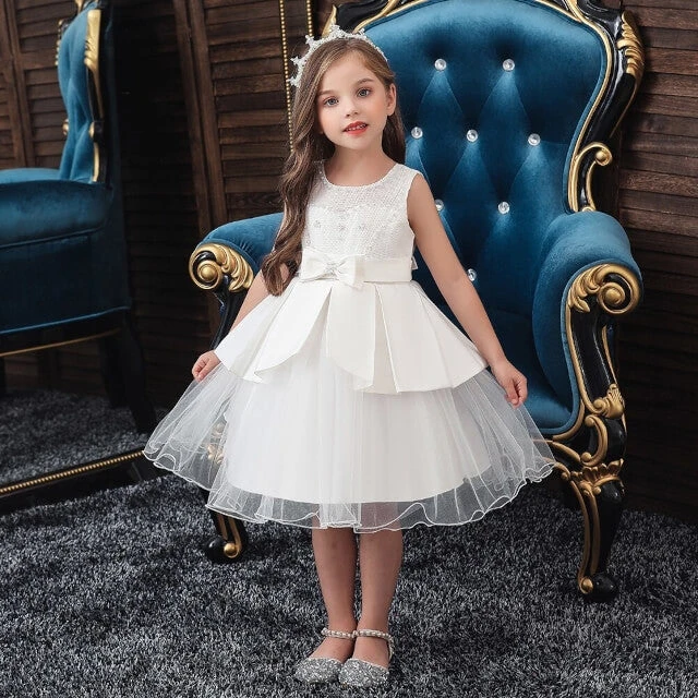 Robe Princesse Fille Blanche 1 Robe Princesse Fille Blanche