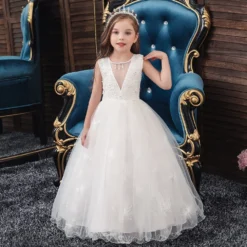 Robe De Princesse Petite Fille Cérémonie -Promos Parurelle Boutique robe princesse fille ceremonie