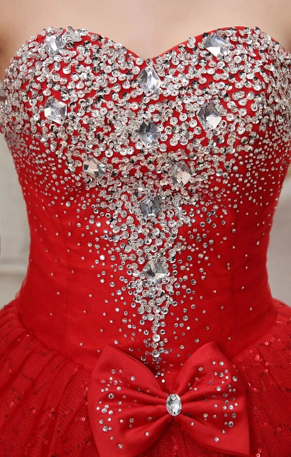 Robe De Mariée Princesse Paillette Rouge 4 Robe De Mariée Princesse Paillette Rouge – Image 4