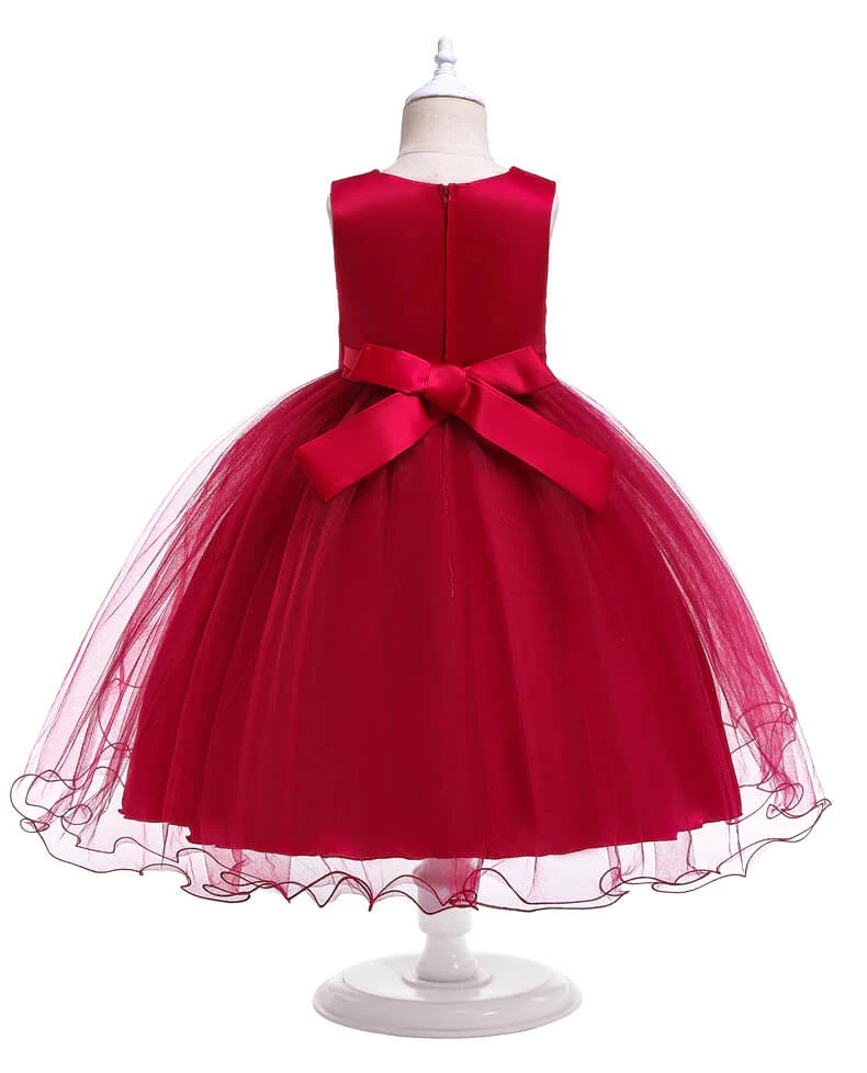 Robe De Princesse Petite Fille Rouge 2 Robe De Princesse Petite Fille Rouge – Image 2