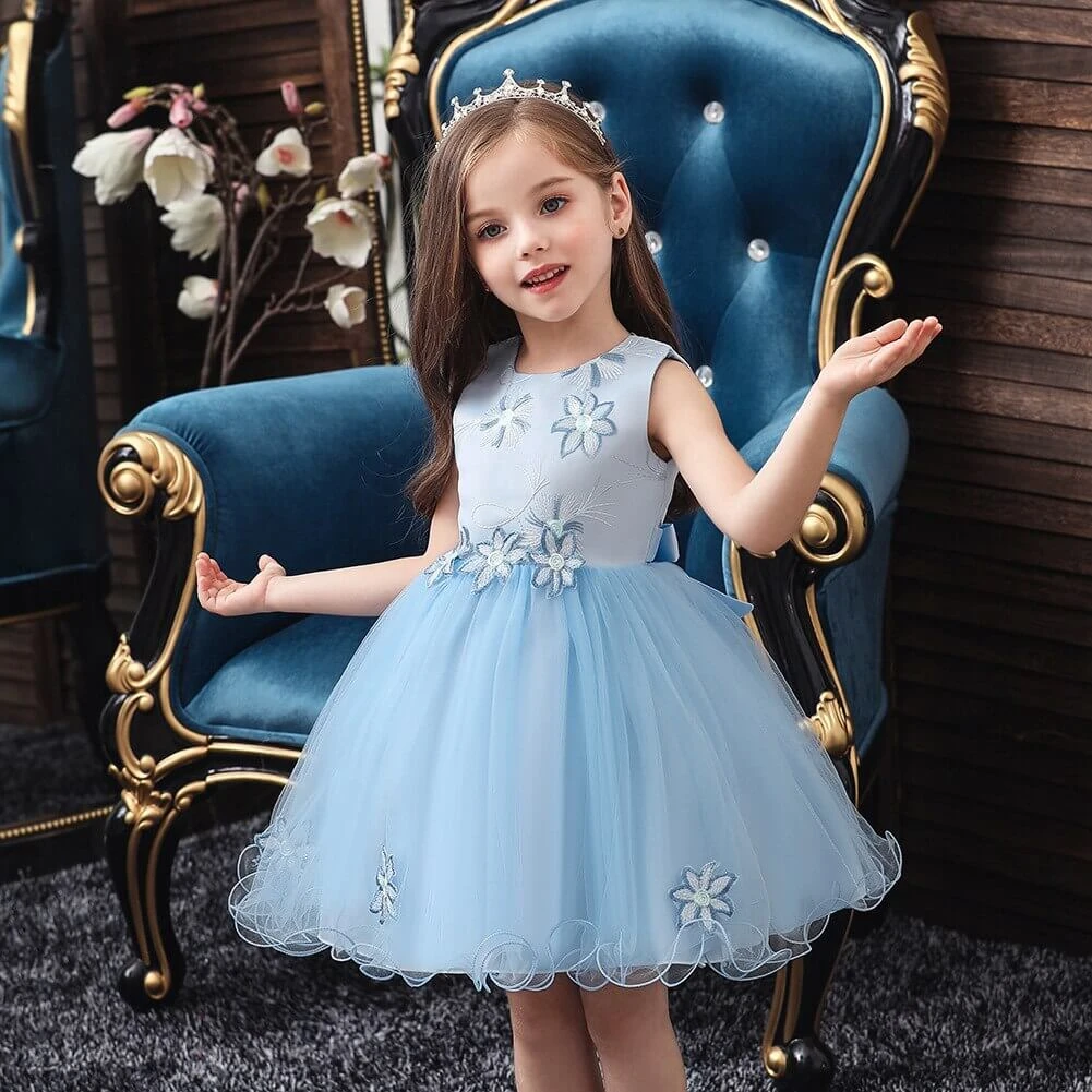 Robe Bleu Princesse Tulle 4 Robe Bleu Princesse Tulle – Image 4