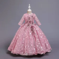 Robe Princesse Rose Poudré -Promos Parurelle Boutique robe rose poudre fille