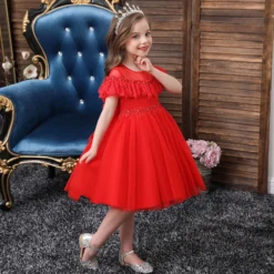 Robe Princesse Coquelicot -Promos Parurelle Boutique robe rouge coquelicot