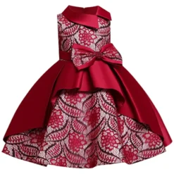 Robe Rouge Fille Cérémonie