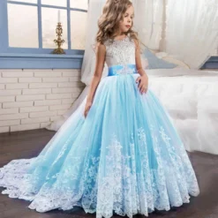 Robe Tulle Princesse Fille Mariage