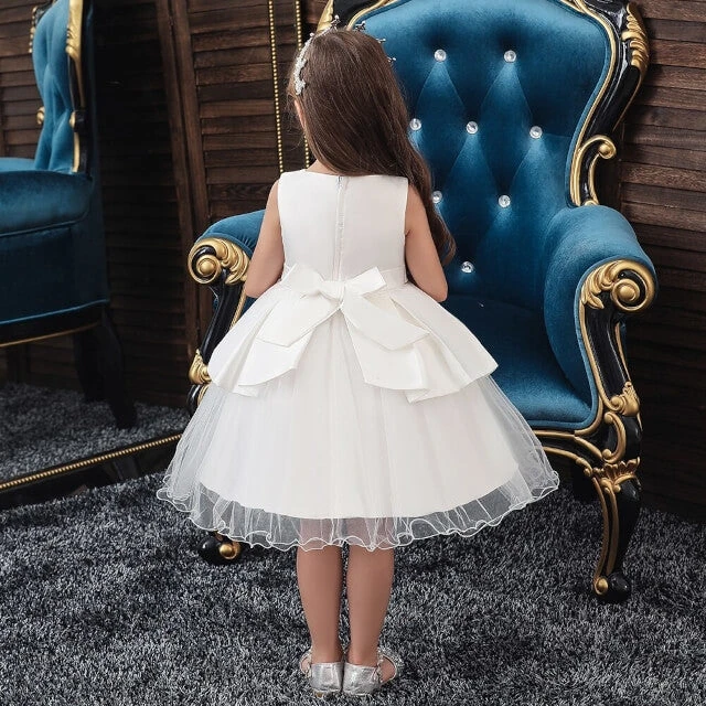 Robe Princesse Fille Blanche 2 Robe Princesse Fille Blanche – Image 2